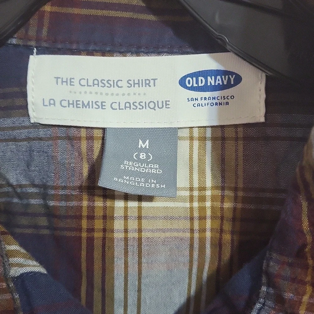 Old Navy Plaid Shirt in Blue and Brown